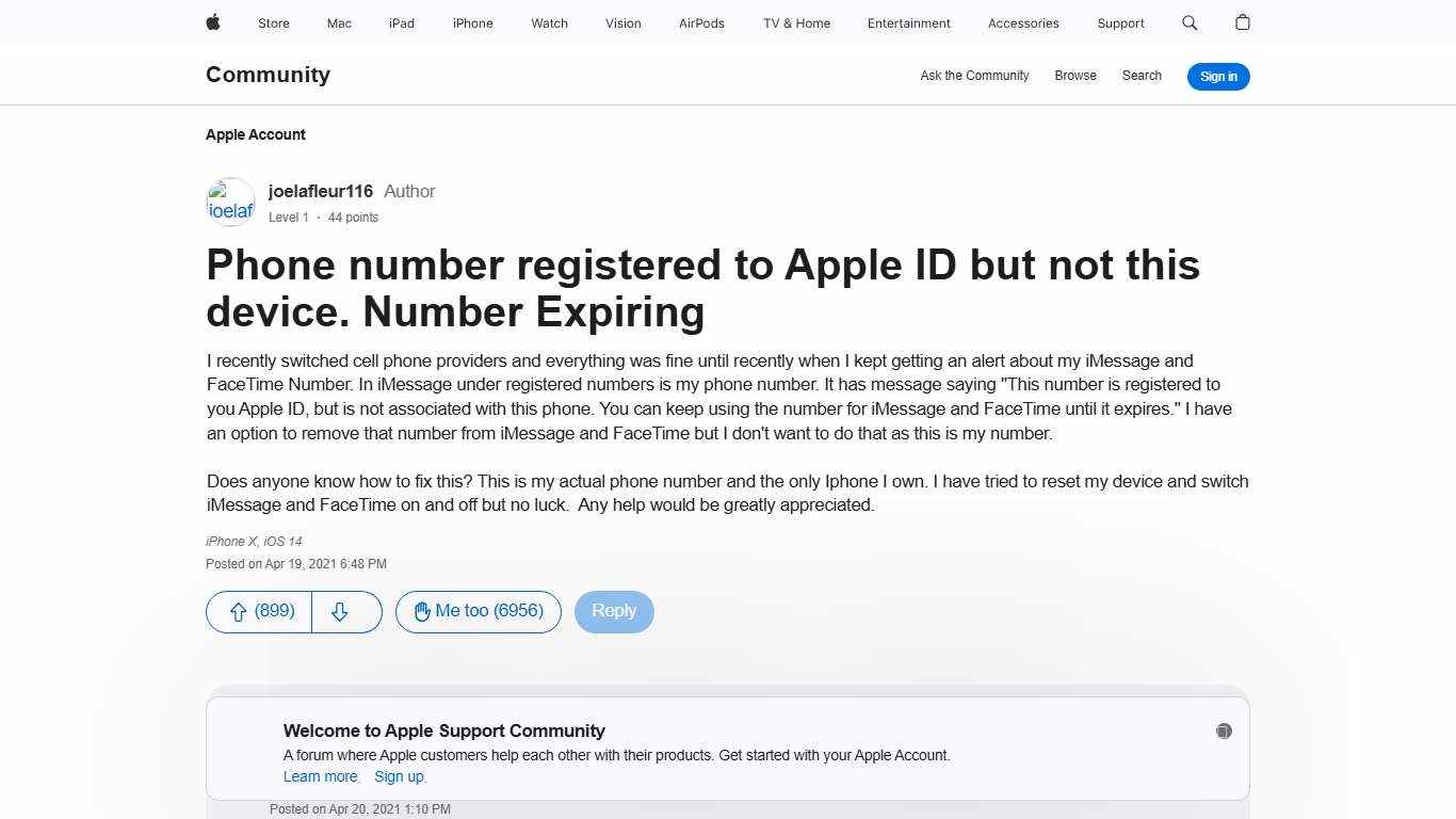 Phone number registered to Apple ID but n… - Apple Community