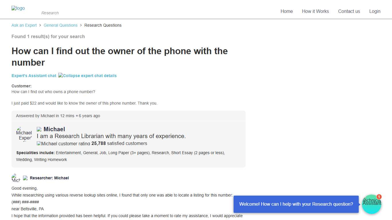 How can I find out the owner of the phone with the number